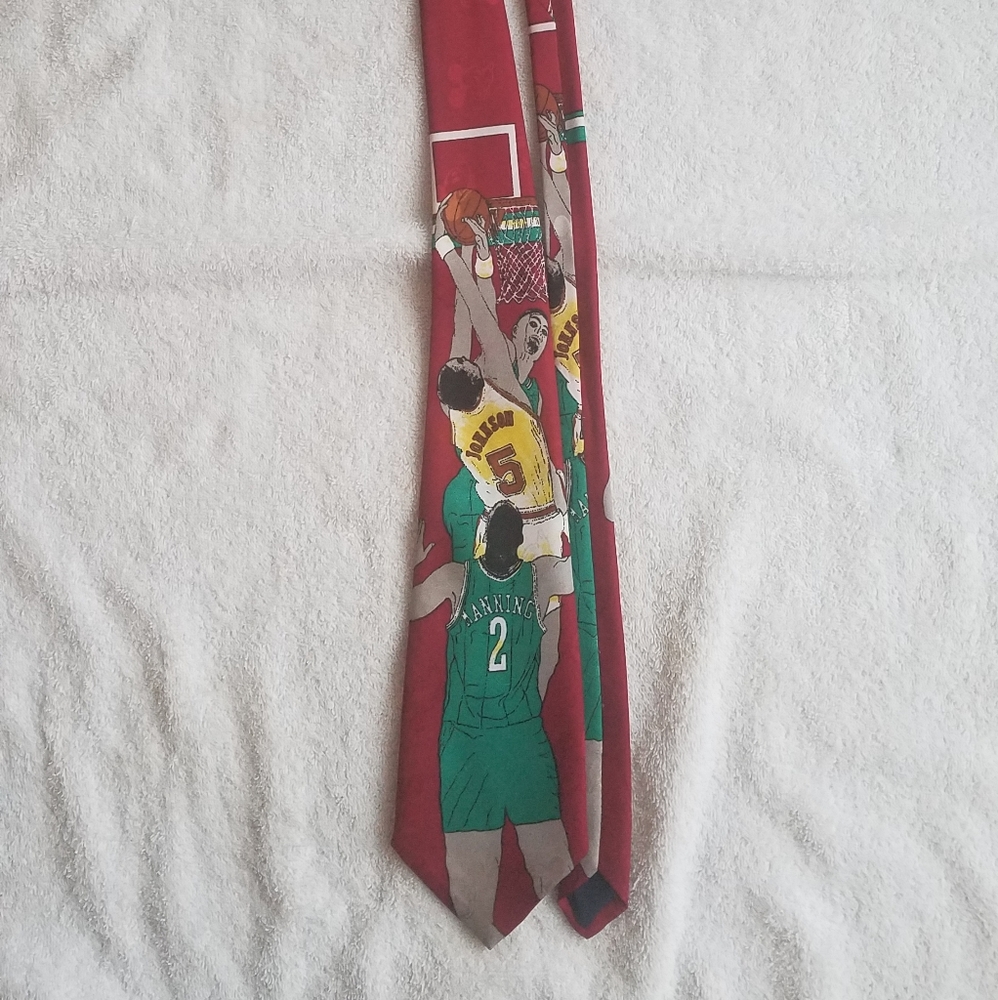 Basketball Themed Necktie / Suit Tie (small Mickey Mouse Pattern)